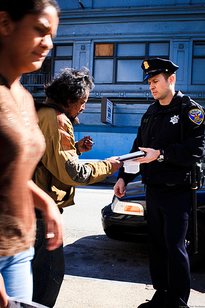Ofc. Mike Wolfe Cites Violator on Tirk Street 09-03-13_18